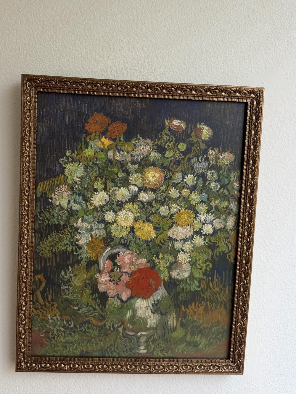 Vincent Van Gogh "Bouquet of Flowers in A Vase" FRAMED ART Floral Still Life